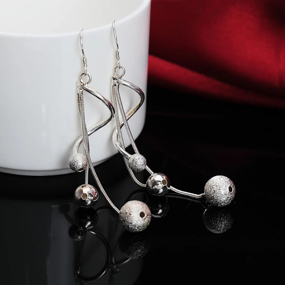 Sterling Silver Bead Tassels