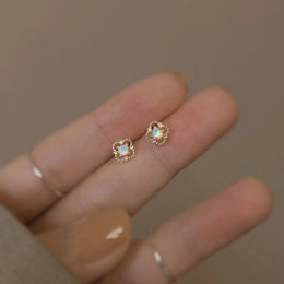 Classic Zircon Square Studs