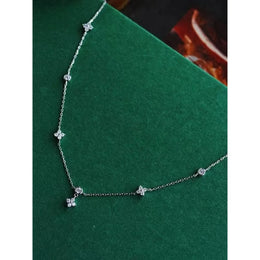Zircon Clover Chain Necklace