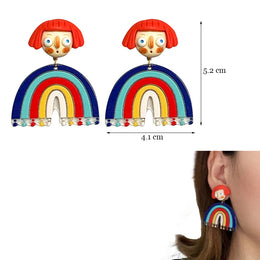 Colorful Resin Dangle Earrings