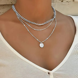Moon World Map Necklace
