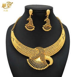 Flower Gold Jewelry Set