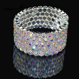 Crystal Bridal Layered Bangles