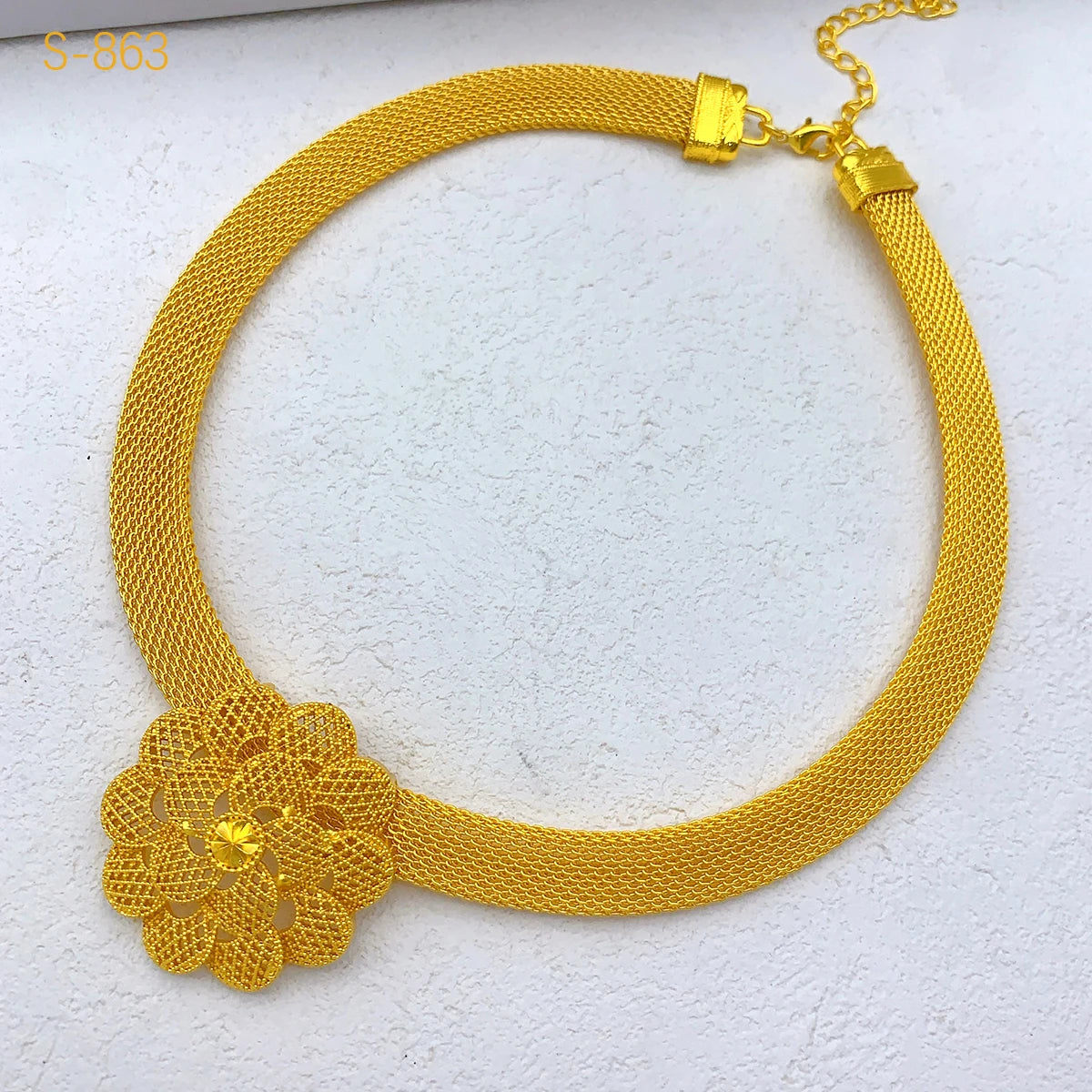 Flower Gold Jewelry Set