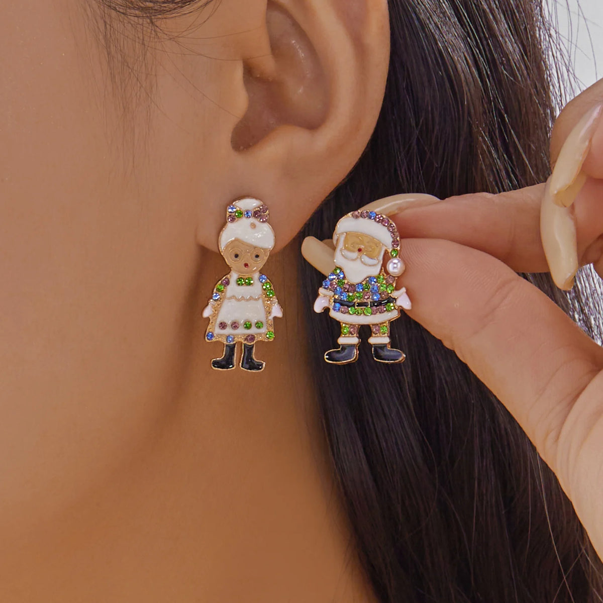 Christmas Bow Bell Earrings