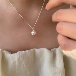 Sterling Pearl Chain Necklace