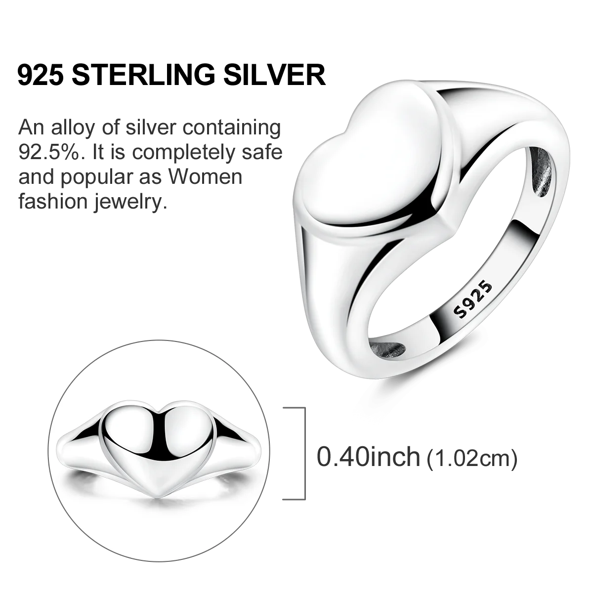 Blue Zircon Moon Ring