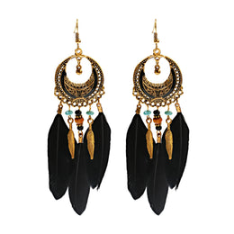 Dreamcatcher Feather Tassel Earrings