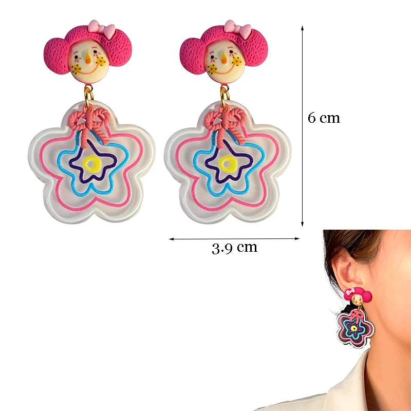 Colorful Resin Dangle Earrings