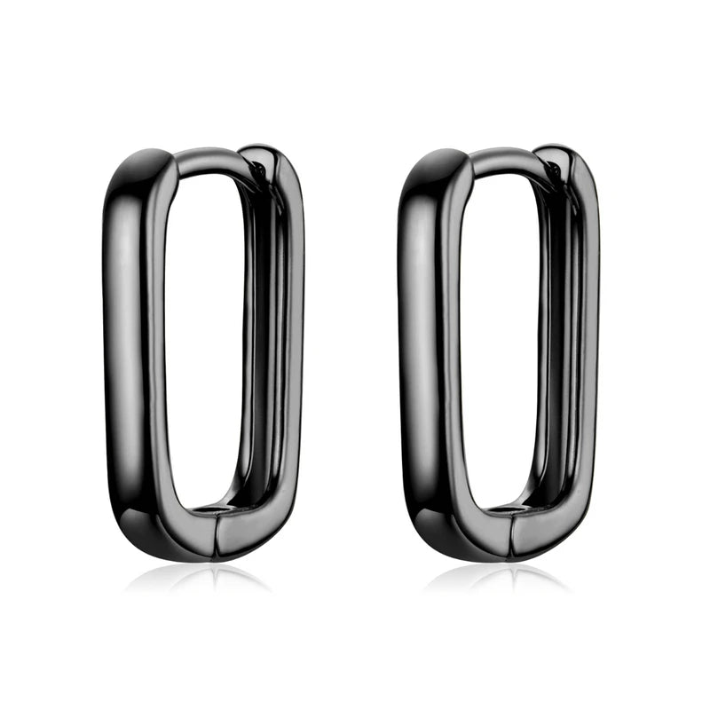Square Sterling Silver Hoops