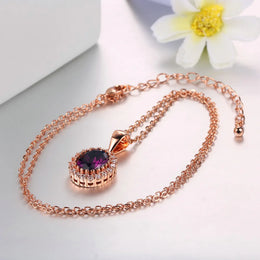 Rose Gold Crystal Necklace