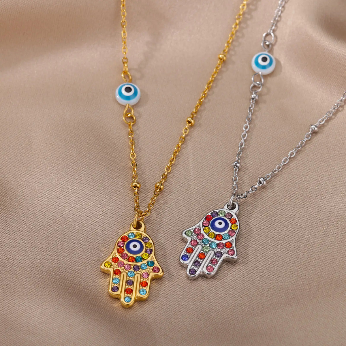 Zircon Evil Eye Necklace