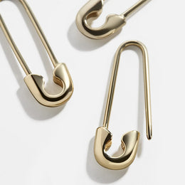 Safety Pin Drop Earrings