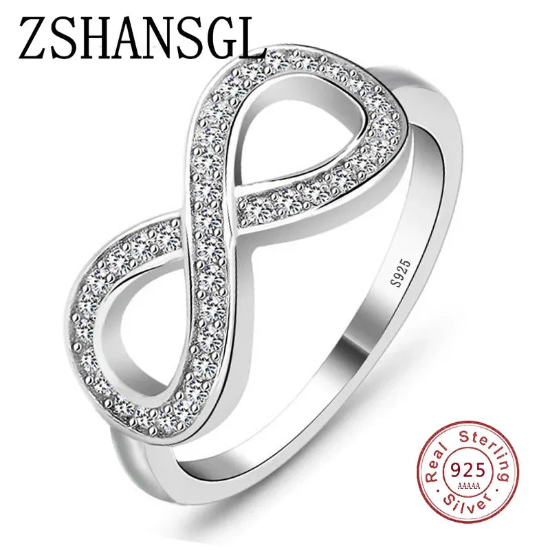 Infinity Claddagh Silver Ring
