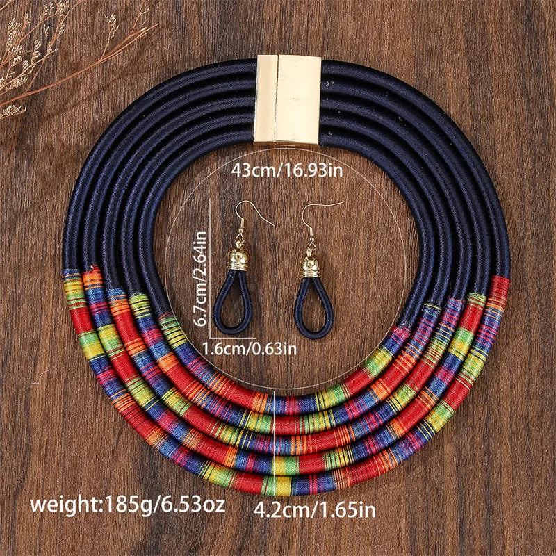 African Woven Choker Set