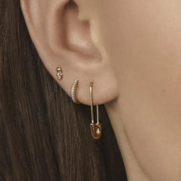 Safety Pin Drop Earrings