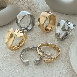 Rhinestone Waterdrop Cuff Bracelet