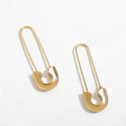 Safety Pin Drop Earrings