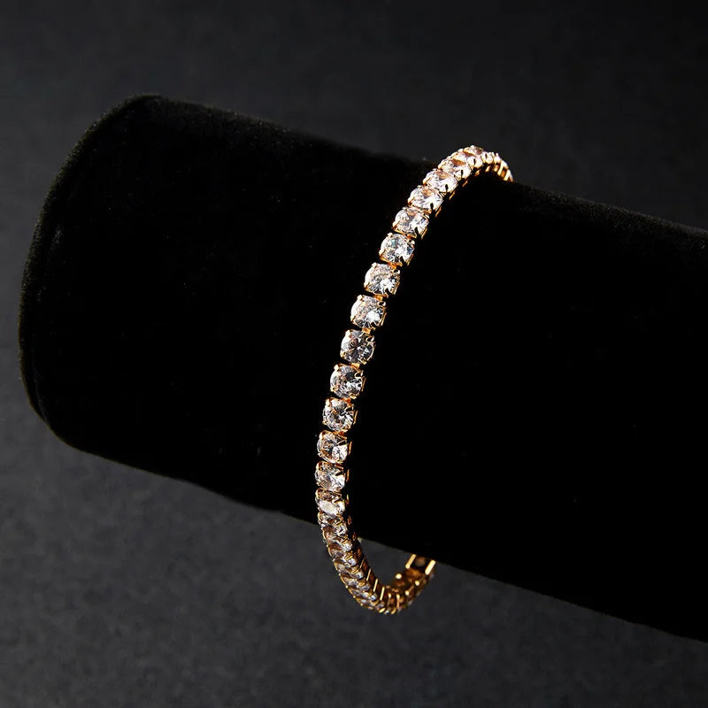 Crystal Elastic Gold Bracelet