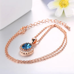 Rose Gold Crystal Necklace