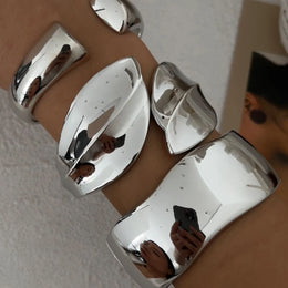 Rhinestone Waterdrop Cuff Bracelet