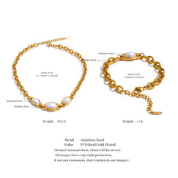 Golden Pearl Chain Set