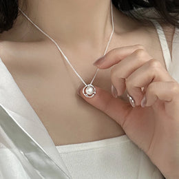 Sterling Pearl Chain Necklace