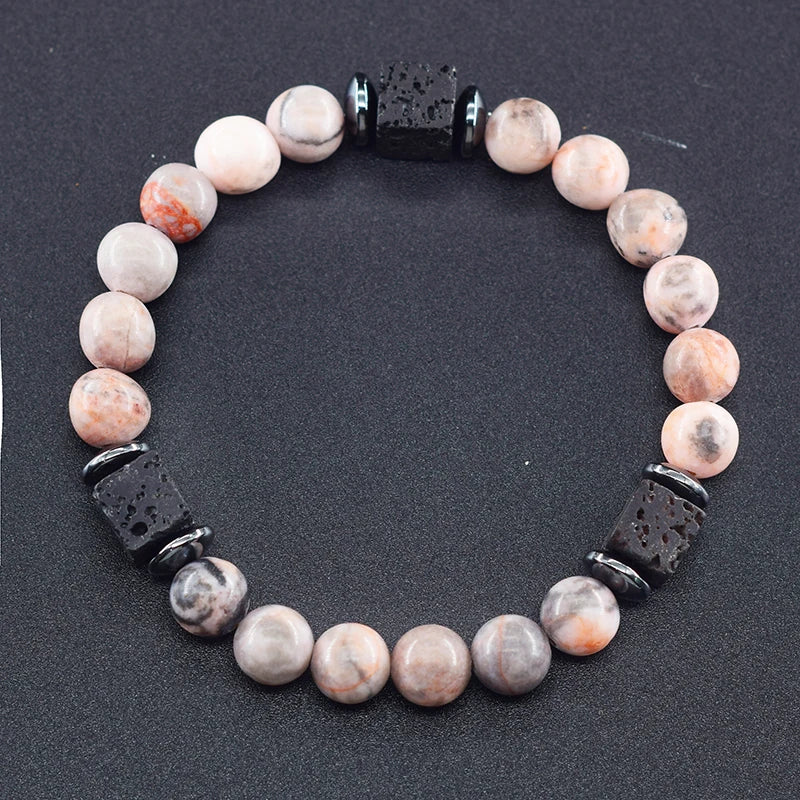 Frosted Volcanic Bead Bracelet