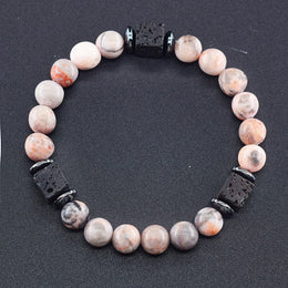 Frosted Volcanic Bead Bracelet