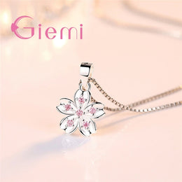 Cherry Blossom Zircon Necklace