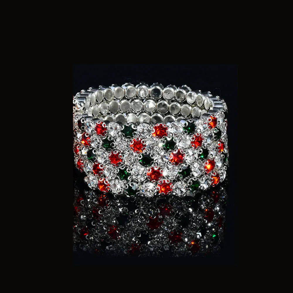 Crystal Bridal Layered Bangles