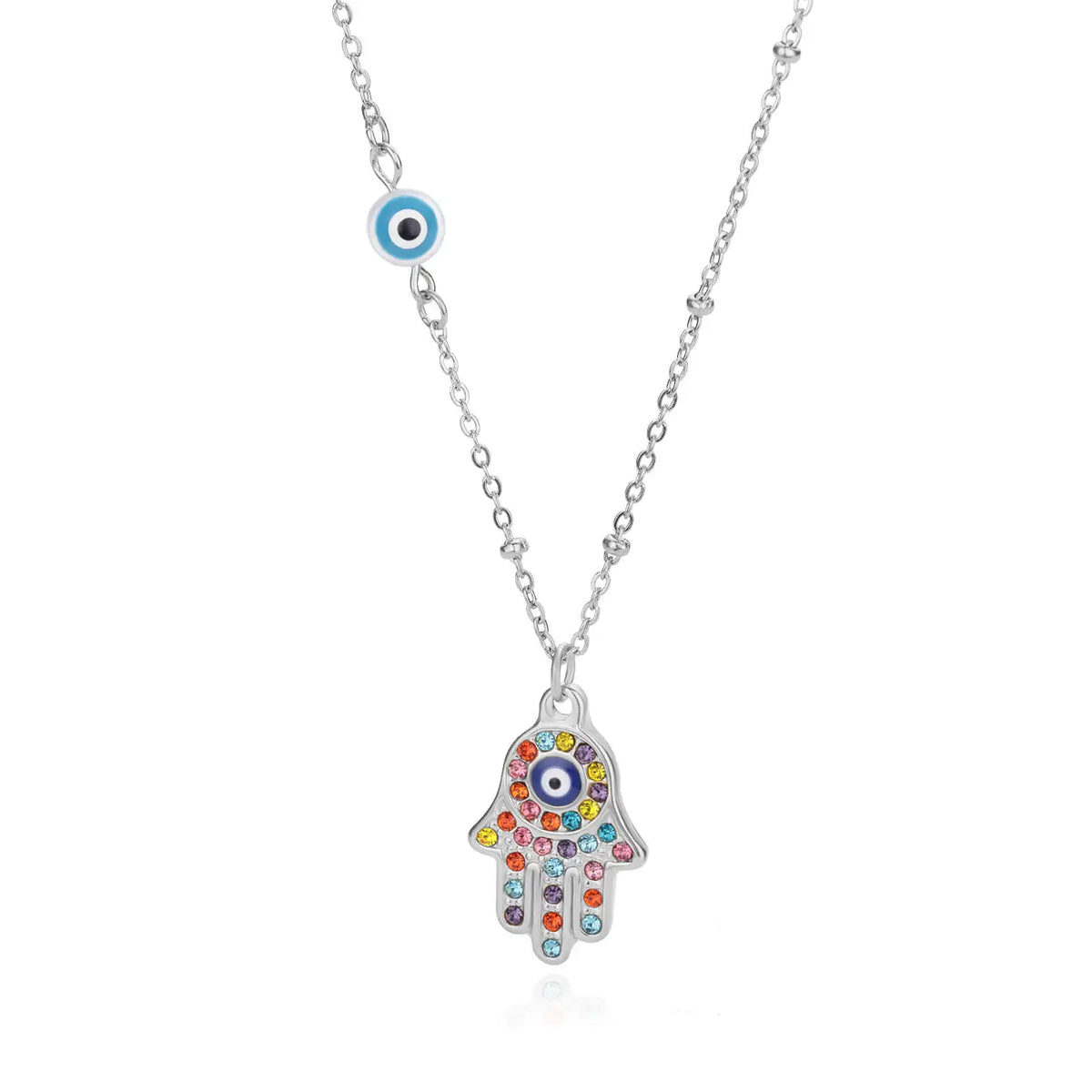 Zircon Evil Eye Necklace
