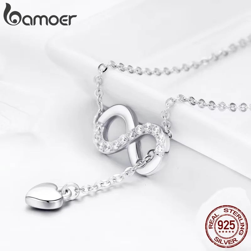 Infinity Love Silver Necklace