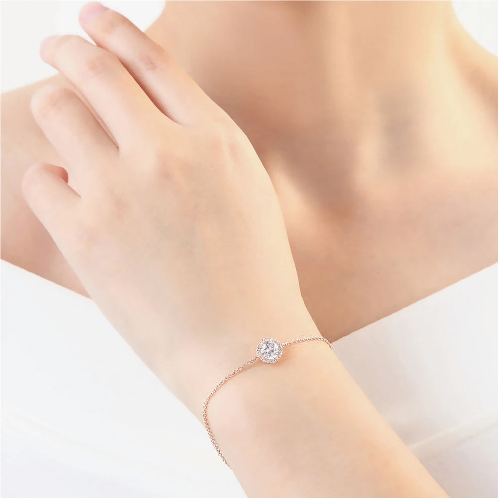 Round Zircon Link Bracelet