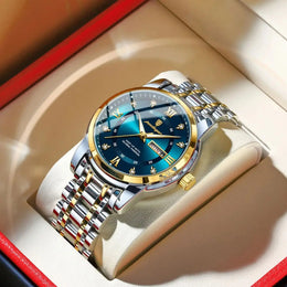 POEDAGAR Luminous Calendar Watch