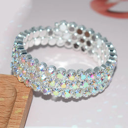 Crystal Bridal Layered Bangles