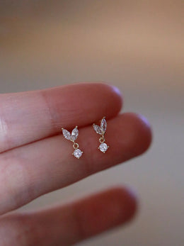 Classic Zircon Square Studs