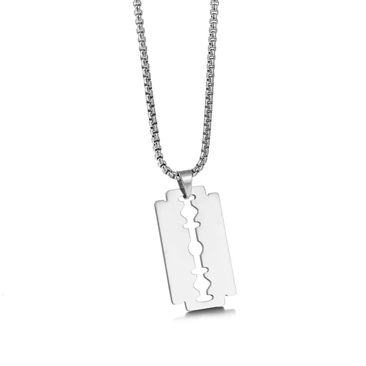 Interlocking Geometric Steel Necklace