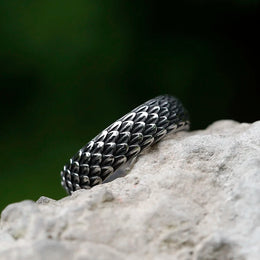 Viking Dragon Steel Ring