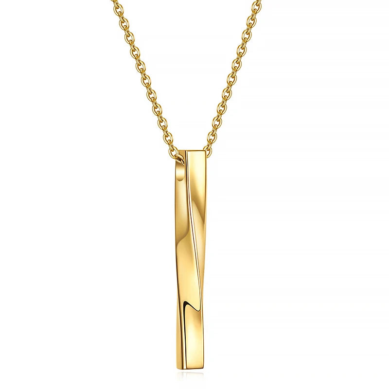 Interlocking Geometric Steel Necklace
