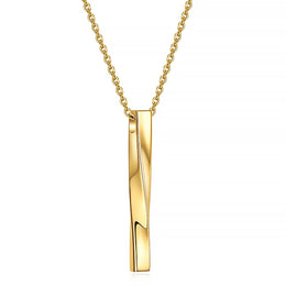 Interlocking Geometric Steel Necklace