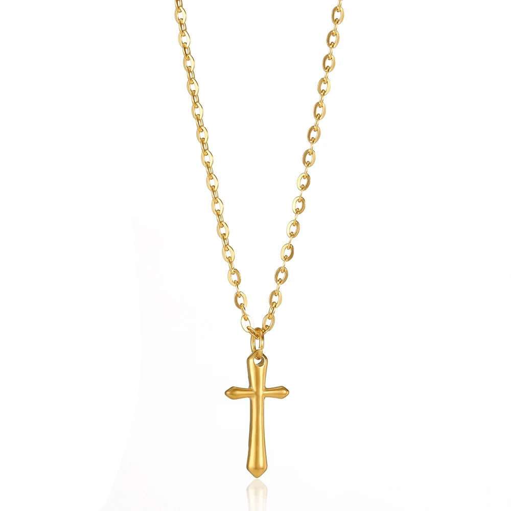 Christian Cross Coin Necklace