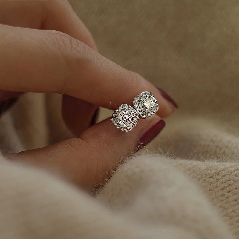 Classic Zircon Square Studs