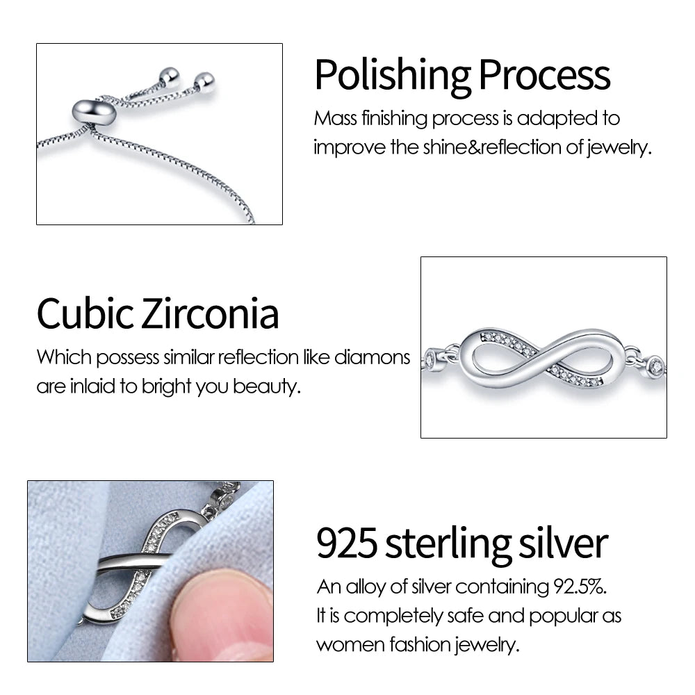 Sterling Silver Infinity Bracelet