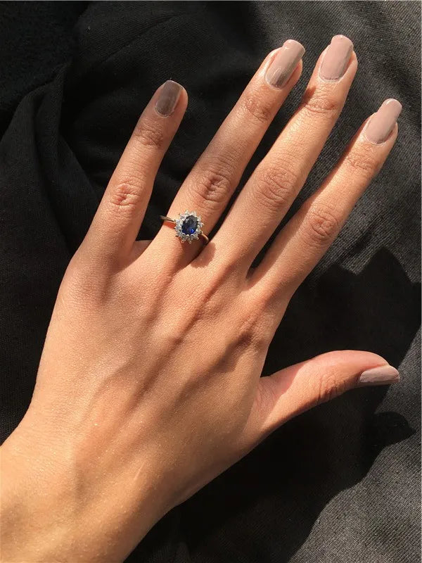 Classic Halo Silver Ring