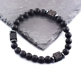 Frosted Volcanic Bead Bracelet