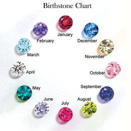 Birthstone Hummingbird Pendant Necklace