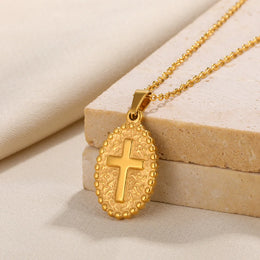 Christian Cross Coin Necklace