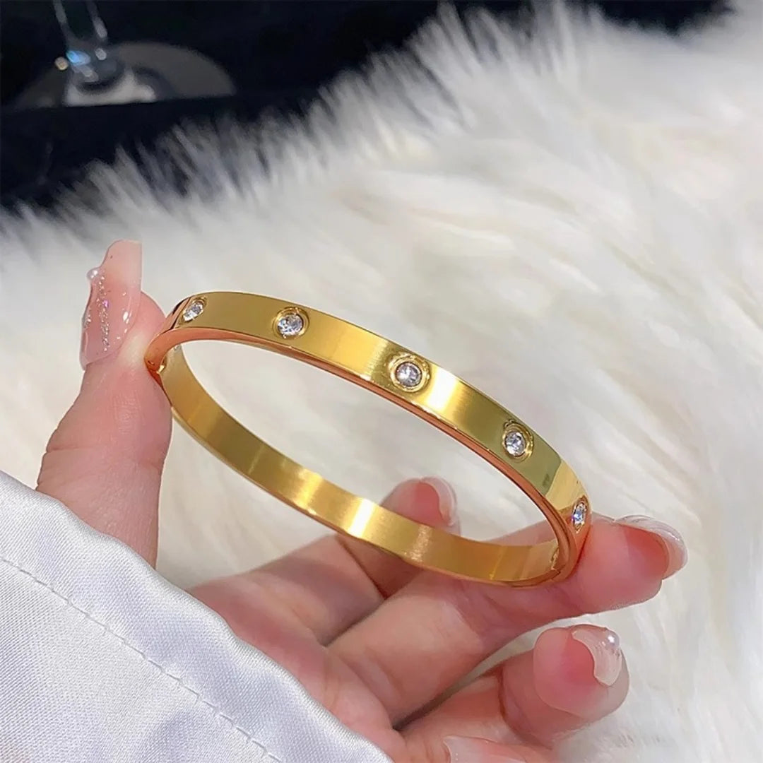 Starry Steel Bangle Bracelet