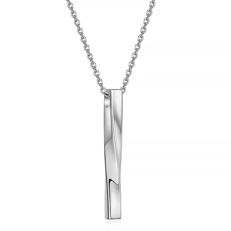 Interlocking Geometric Steel Necklace